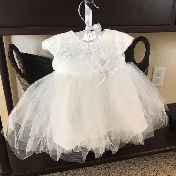 Baby girl Special Occasion White Tutu Dress - Picture 6 of 6